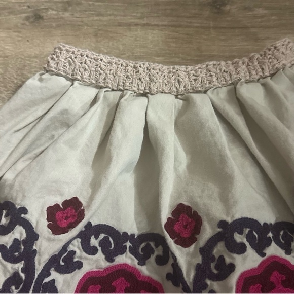 Kid's Peek Grey Pink & Purple Embroidered Skirt - Picture 4 of 6